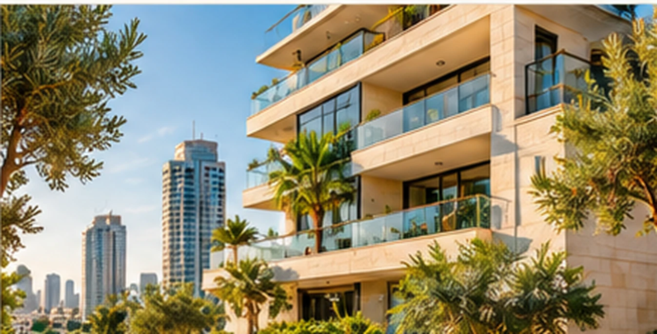 Modern residential apartment building in Central Israel